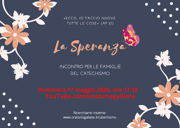 «Ecco, io faccio nuove tutte le cose» (Ap 21) – Incontro sulla speranza