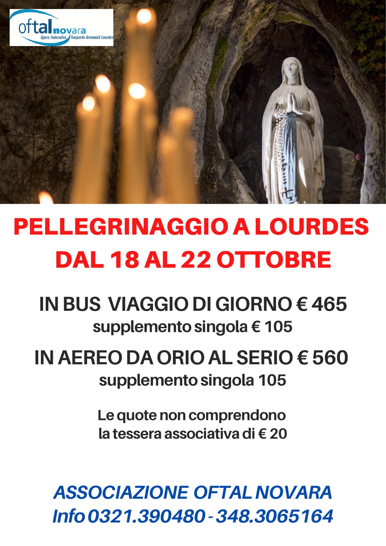 Pellegrinaggio a Lourdes 2021