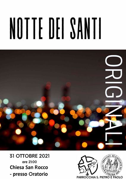 Notte dei Santi – Originali – 31 ottobre chiesa San Rocco