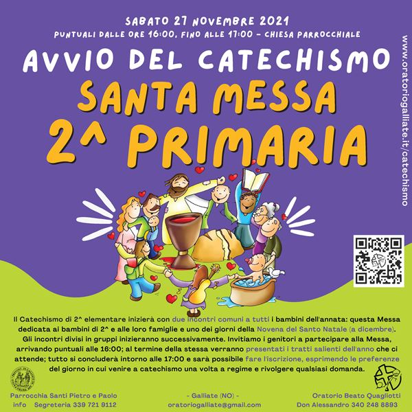 Catechismo 2^ primaria – 2^ elementare