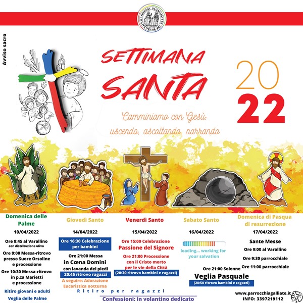Messe e Celebrazioni Settimana Santa 2022