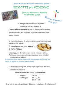 Biscotti pro missioni – Un gesto dolce che fa bene!