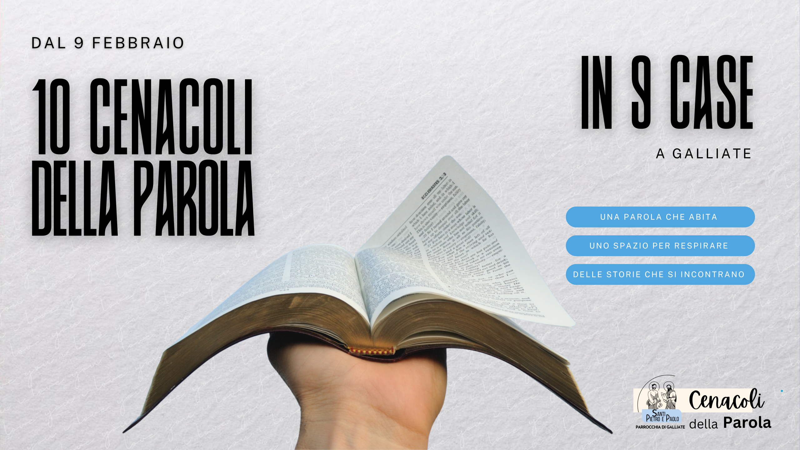 Dal 9 febbraio iniziano i cenacoli