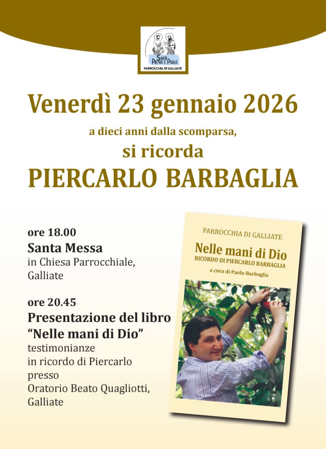 Nelle mani di Dio – Ricordo di Piercarlo Barbaglia