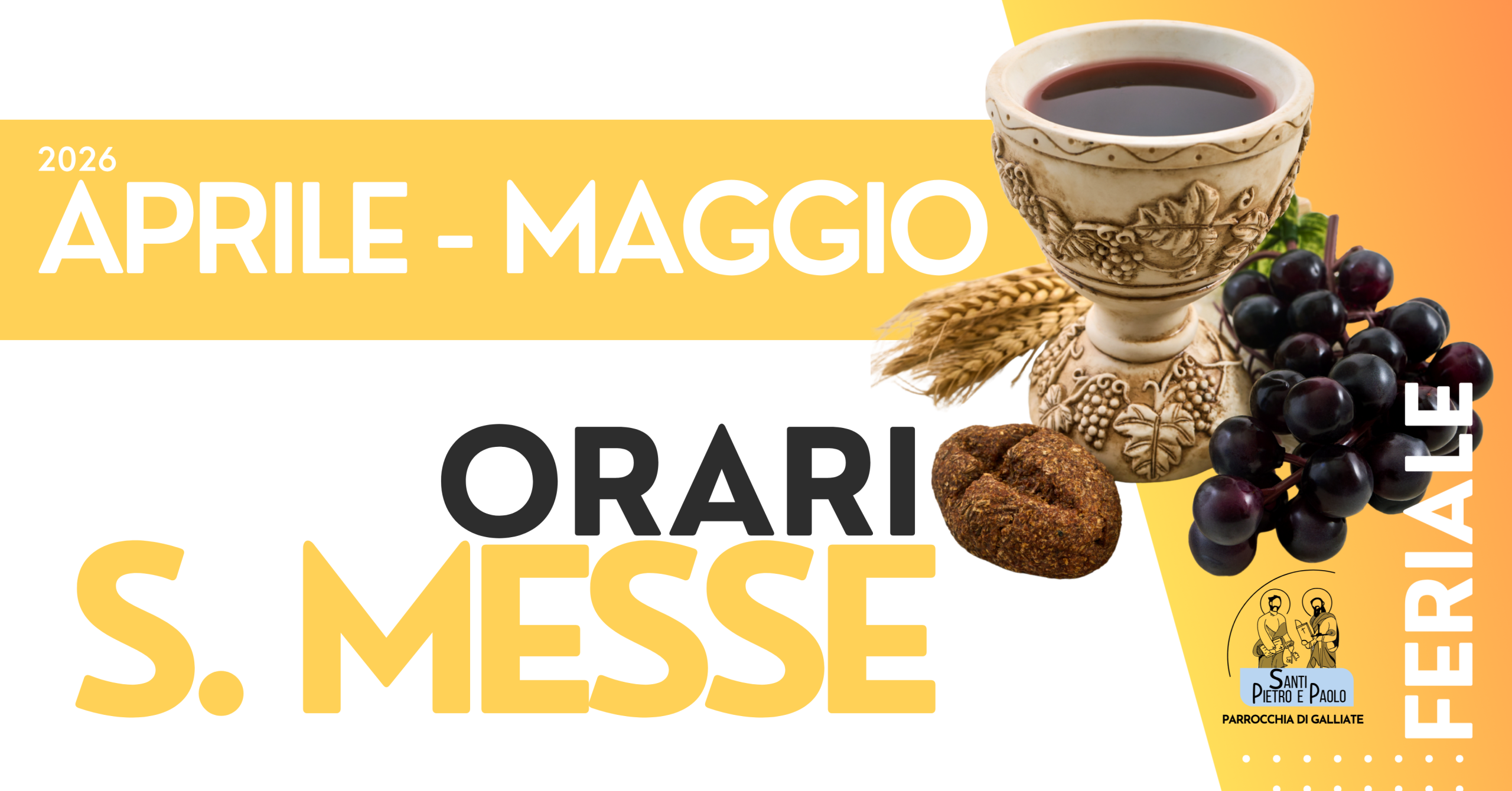 Orari delle Messe Feriali – Aprile e Maggio 2026