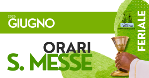 Messe feriali del mese di giugno